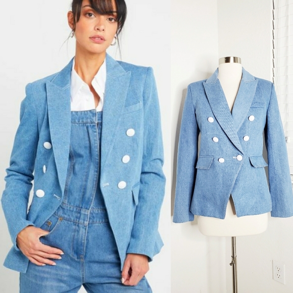 KOURT Double Breasted Denim Jacket XS.